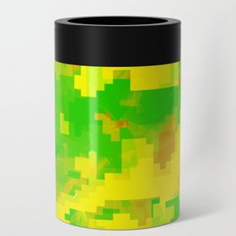 Fluorescent Neon Green Camouflage Can Cooler