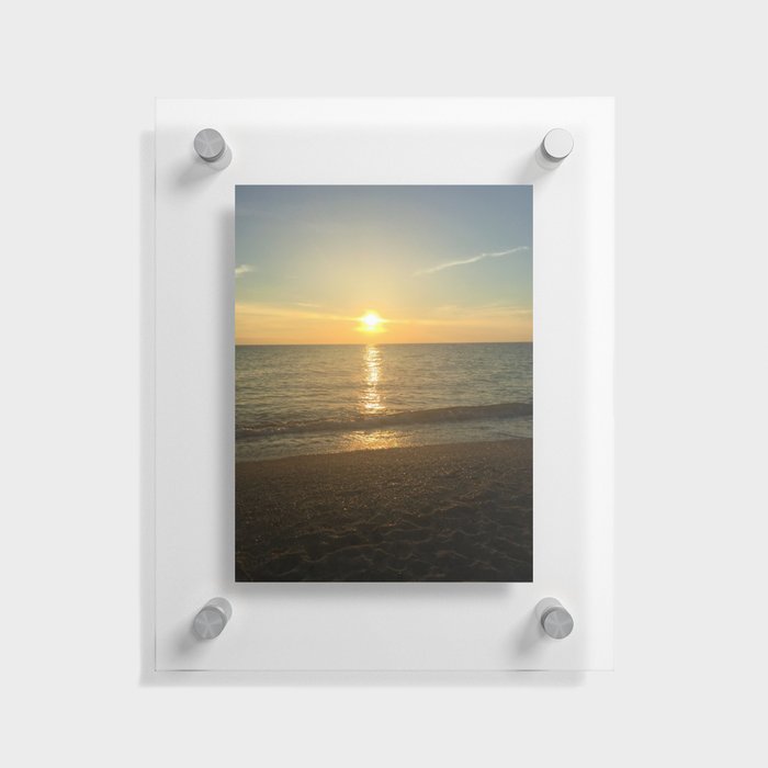 Sunset on the Beach Floating Acrylic Print