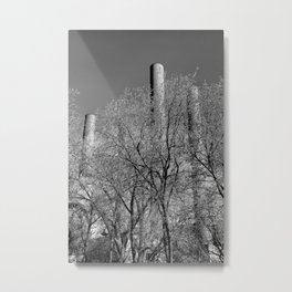 Industrial Chimneys, Minneapolis Metal Print | Chimneys, Tree, Industrial, Photo, Minneapolis, Milldistrict, Trees 