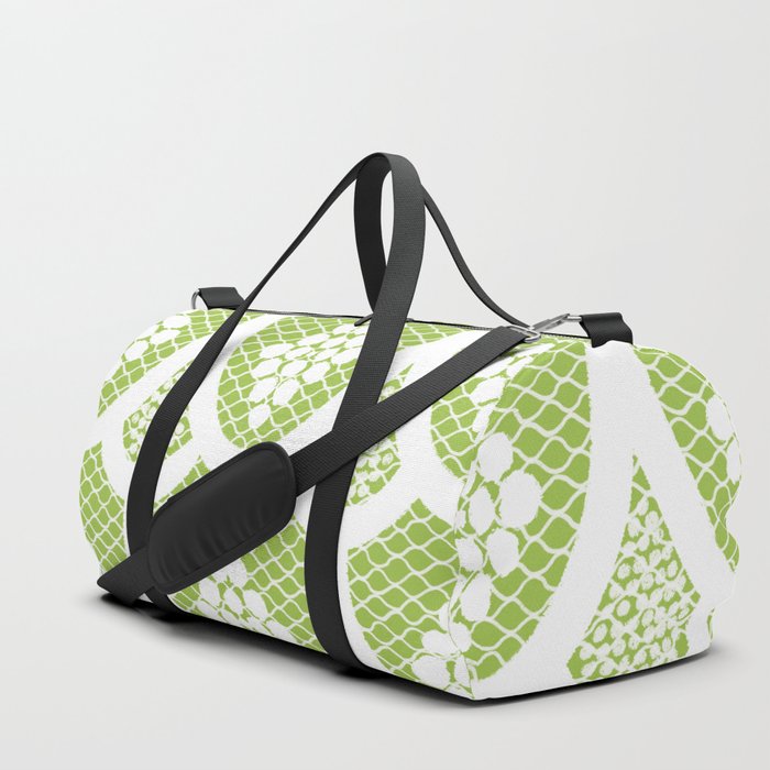 Palm Springs Poolside Retro Green Lace Duffle Bag