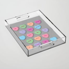 Apology Candy Hearts Acrylic Tray