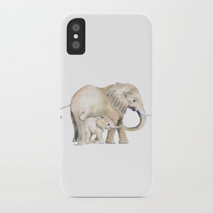 Mom and Baby Elephant 2 iPhone Case