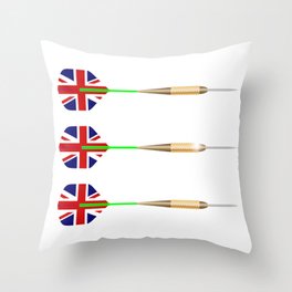 UK Darts Throw Pillow