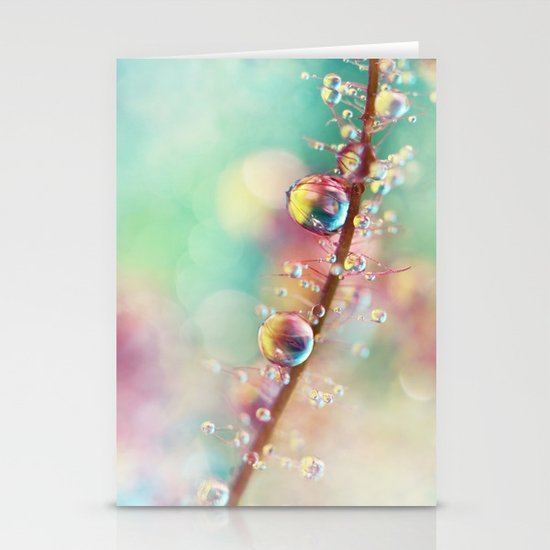 Rainbow Smoke Drops Stationery Cards