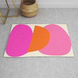 Colorful Balance Shapes, Abstract modern style Area & Throw Rug