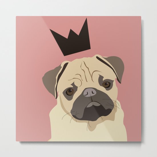 Royal pug Metal Print