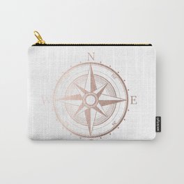 Rose Gold Compass Carry-All Pouch