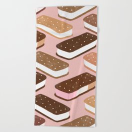 Ice Cream Sandwiches Beach Towel