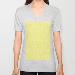 Yellow Picnic Print V Neck T Shirt