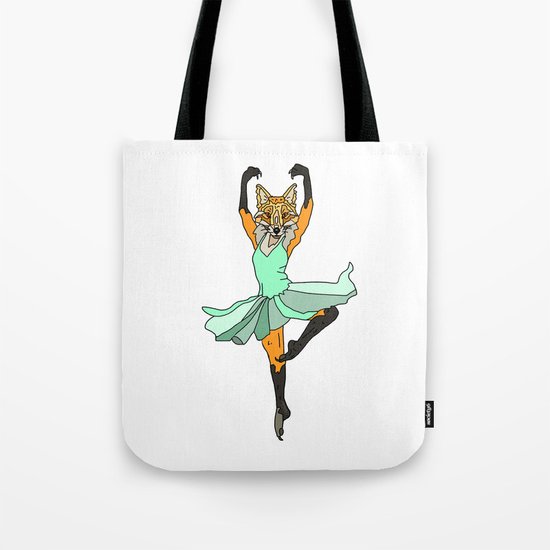 Fox Ballerina Tutu Tote Bag