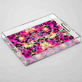 Wild Leopard Pink Acrylic Tray