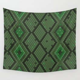 Decorative Green Snake Print Wall Tapestry
