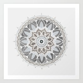 Watercolor Mandala #1 (Stone) Art Print