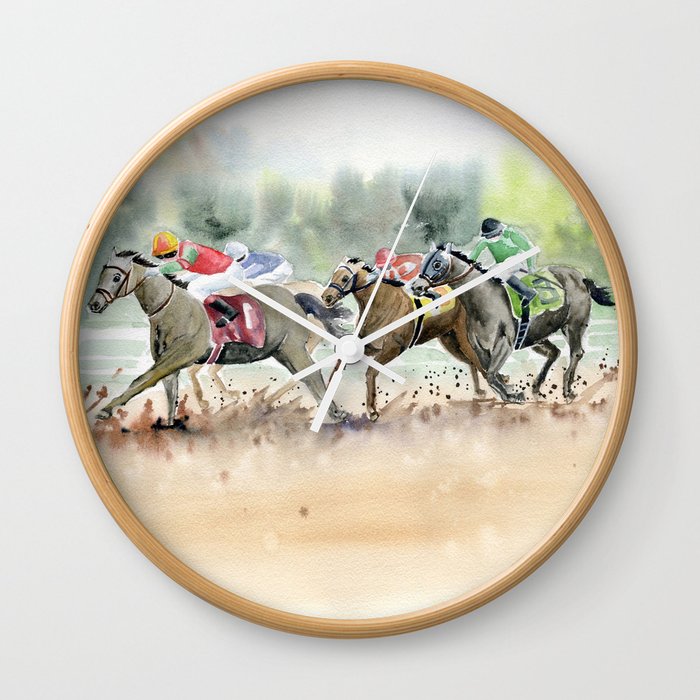 Horse Racing Wall Clock