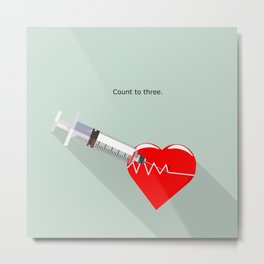 Shot to the heart - Pulp fiction Overdose Needle Scene needle for injection  Metal Print