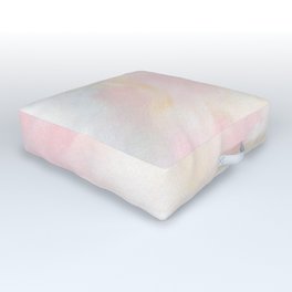 Patience - Pink and Gray Pastel Seascape Outdoor Floor Cushion