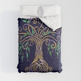 Celtic Tree of Life Nature Colored Comforter