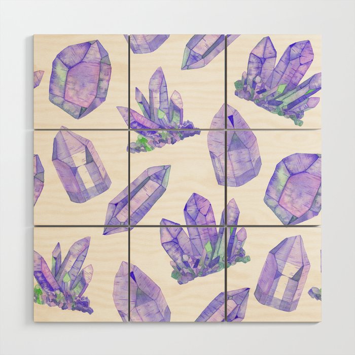 Crystals - Purple Agate Wood Wall Art