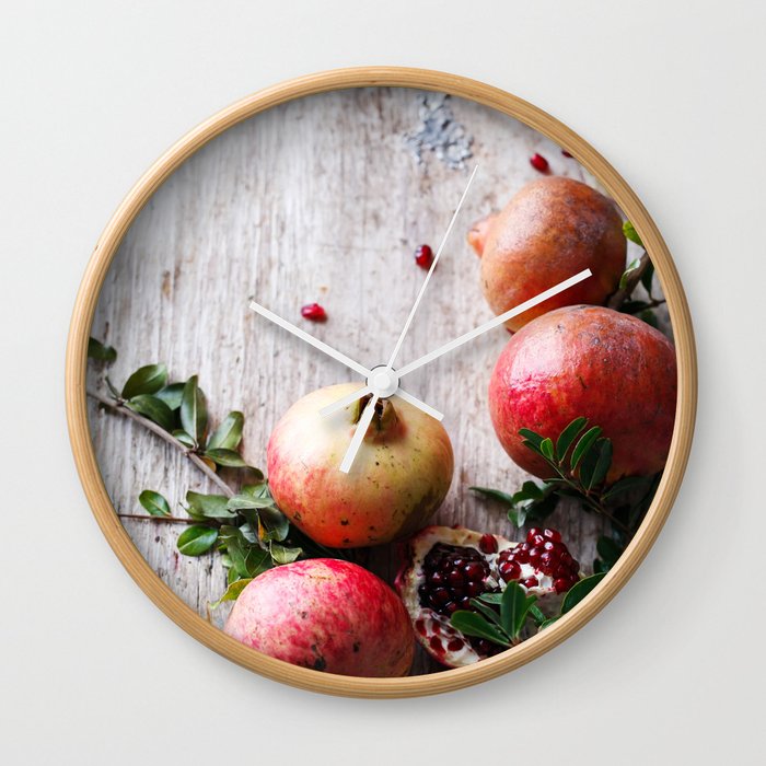 Pomegranates Wall Clock