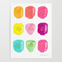 Colorful 90s Pocket Compact Collection  Poster
