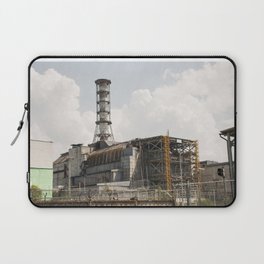 Chernobyl nuclear power plant. Fourth block, now the object "Shelter" (Sarcophagus). Laptop Sleeve