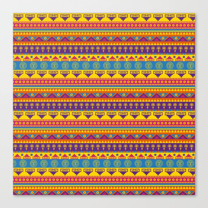 vivid mexican pattern Canvas Print