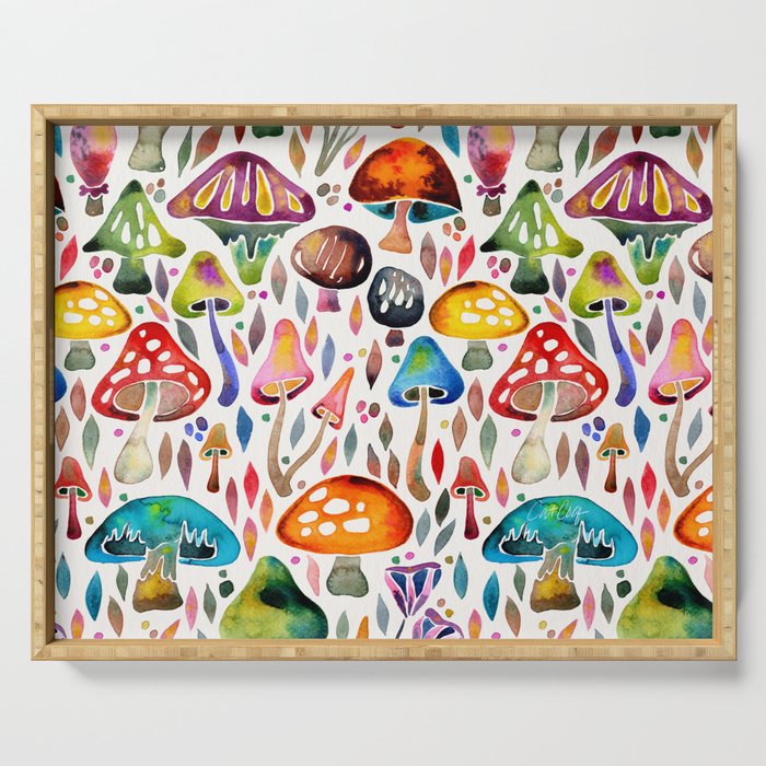 Mushroom Magic – Rainbow Serving Tray