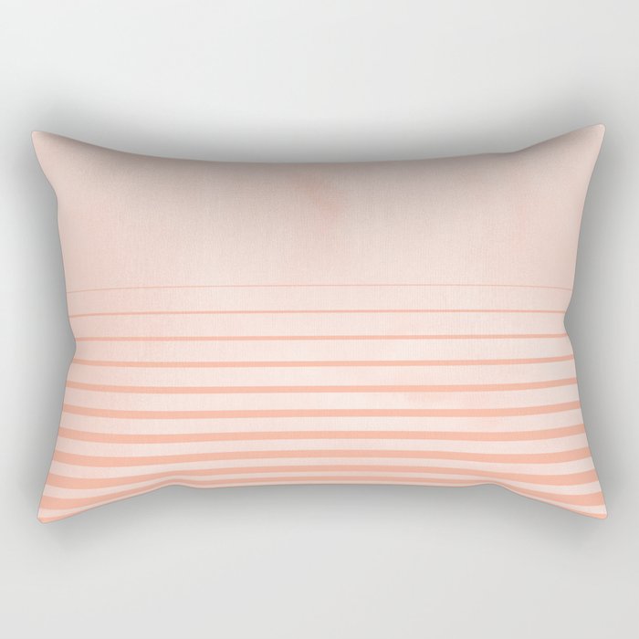 Sweet Life Peach Coral Gradient Rectangular Pillow