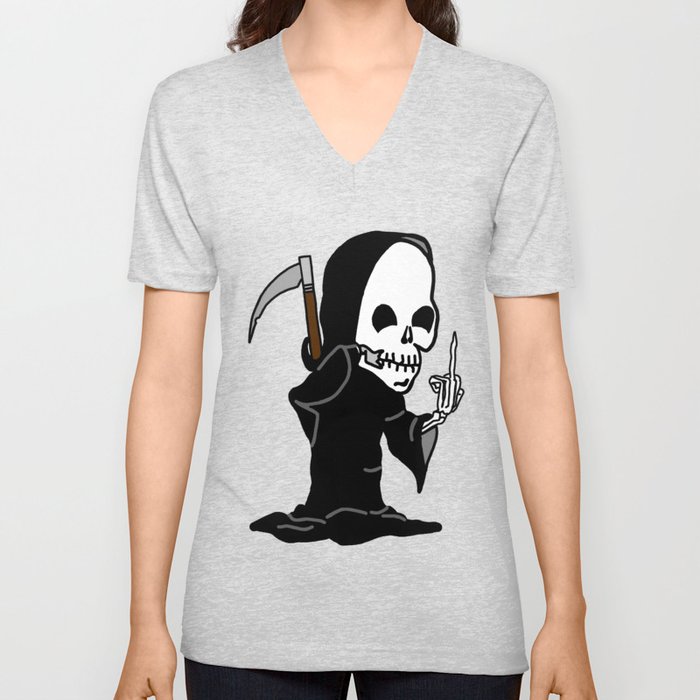 Funny Reaper V Neck T Shirt