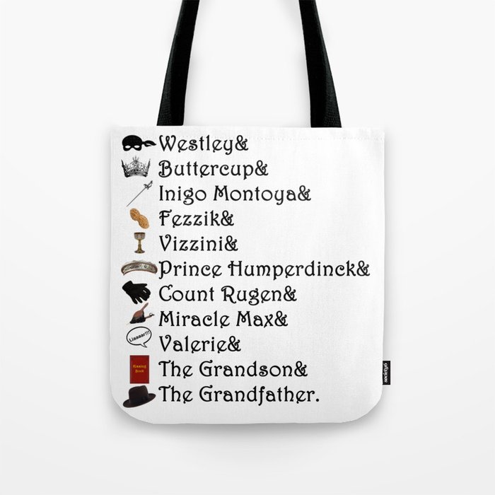 Princess Bride Names Tote Bag By Pmdooling Society6