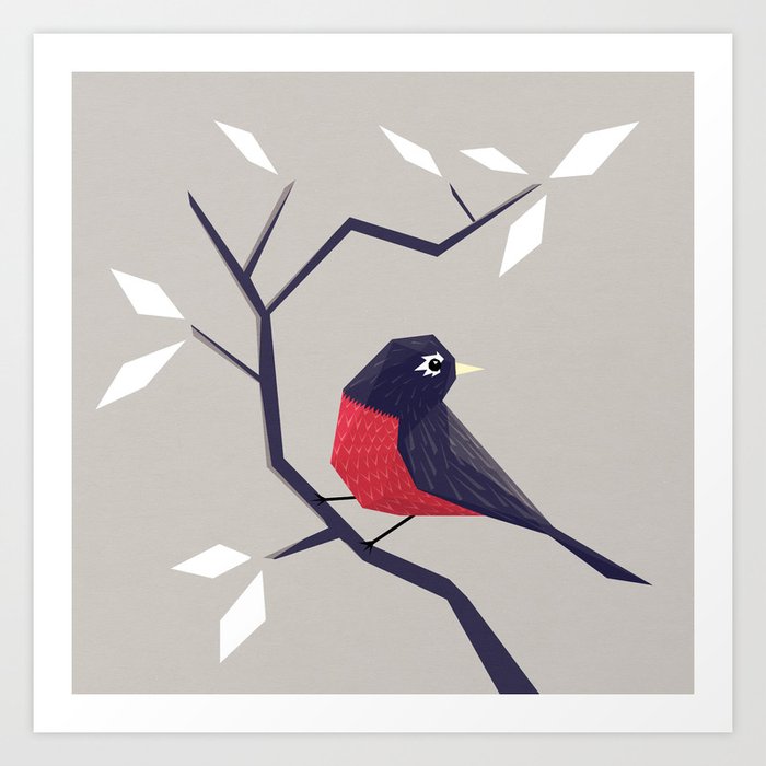 Discover the motif AMERICAN ROBIN by Yetiland as a print at TOPPOSTER