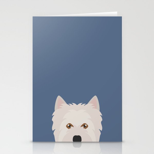 White West Highland Terrier Dog Stationery Cards