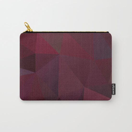 Abstract background of triangles polygon design red marsala colors Carry-All Pouch