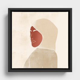 Black Woman with a Veil Framed Canvas