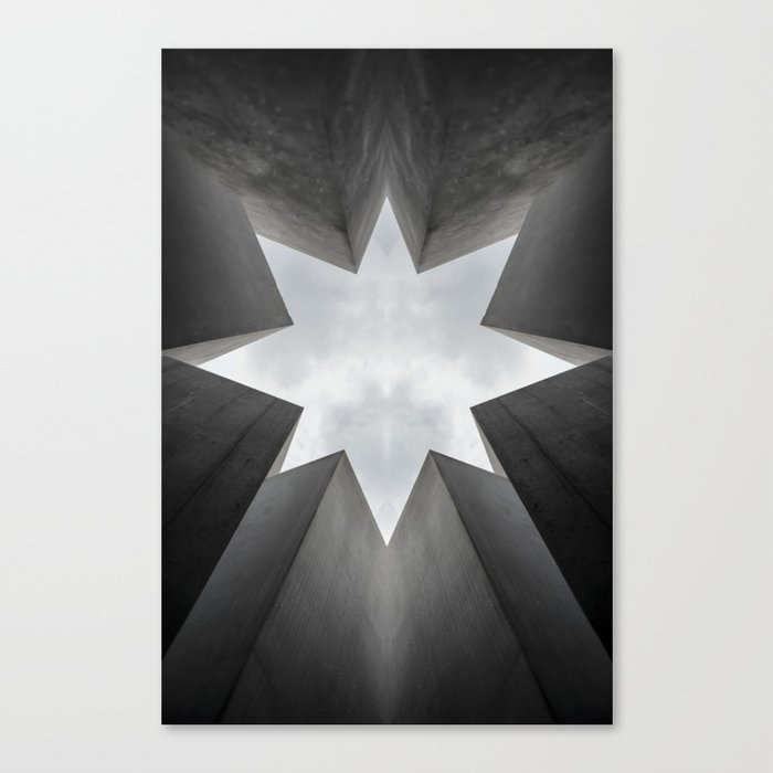 Berlin Series - Monochrome Symmetrical Photo Manipulation Canvas Print