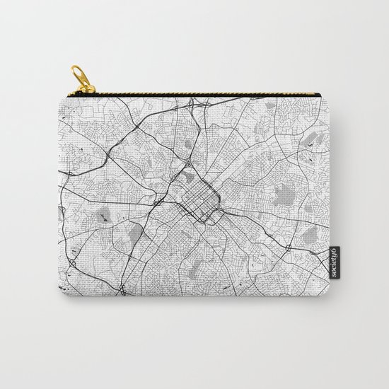 Charlotte Map Gray Carry-All Pouch