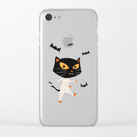 Mummy Cat Clear iPhone Case