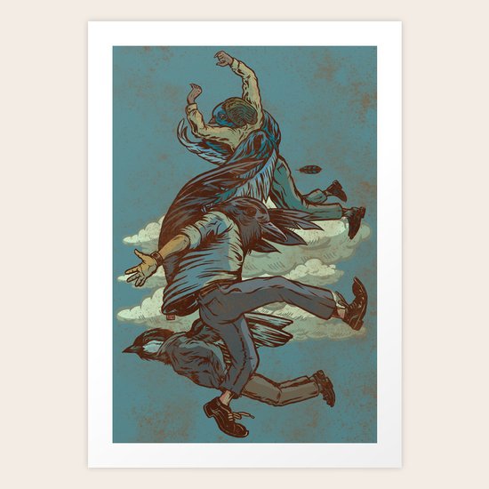 Urban Birds Art Print