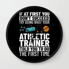 Athletic Trainer Coach Training Program Sport Wall Clock