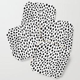 Dalmatian Spots (black/white) Coaster