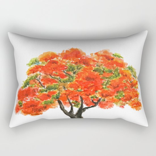 flame of the forest tree Rectangular Pillow