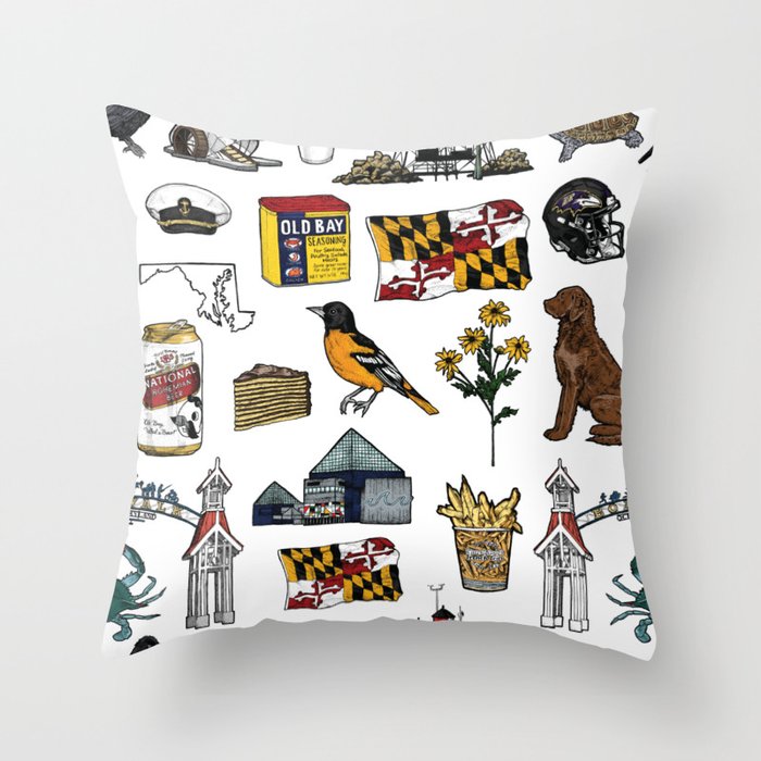 Maryland Pattern Throw Pillow