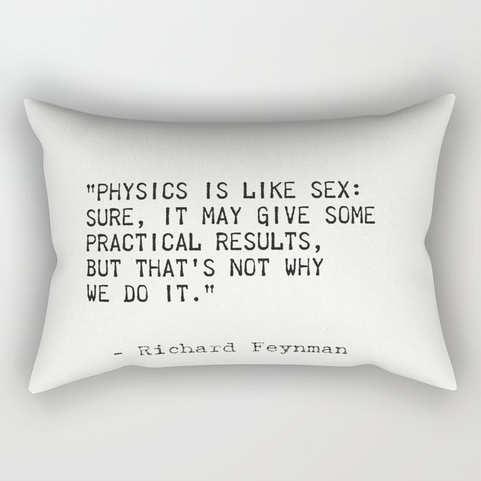 Richard Feynman quote Rectangular Pillow