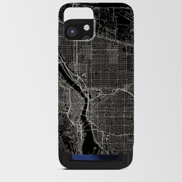 PORTLAND USA - Black and White City Map iPhone Card Case