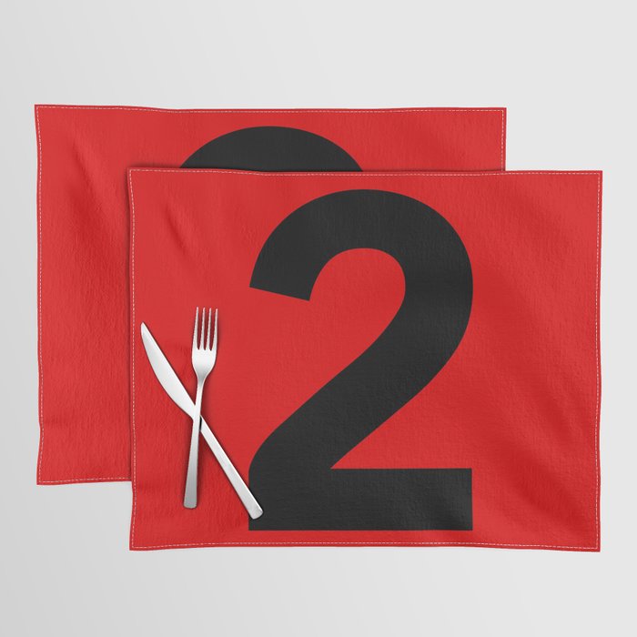 Number 2 (Black & Red) Placemat