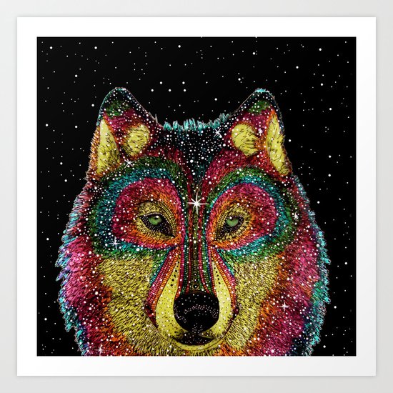 Cosmic Wild Animals Art Print