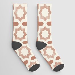 river stars - multi terracotta Socks