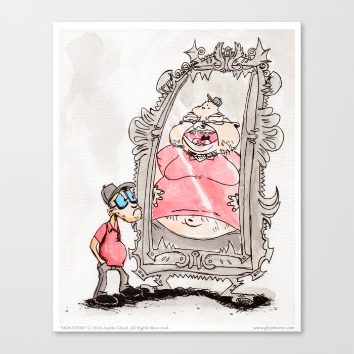Monsters - 10 The Mirror Of Insecurities Canvas Print