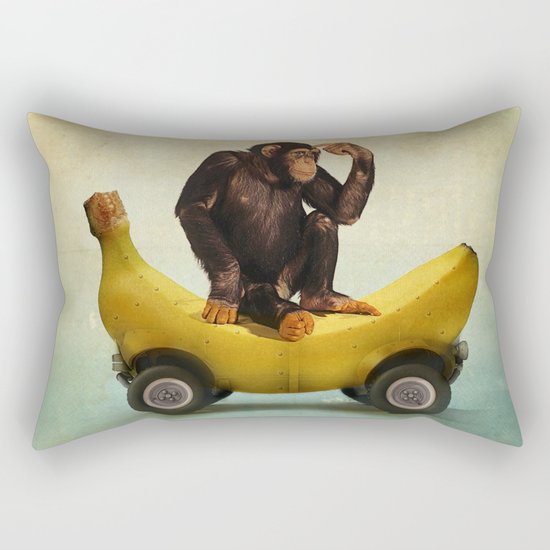 Chimp my Ride Rectangular Pillow
