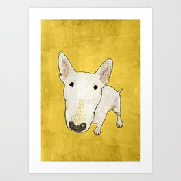 bull terrier dog  art print animals impressionism artist  13x19 bathroom 
